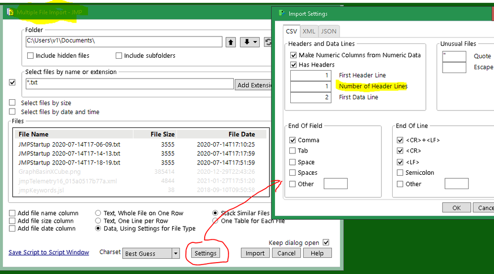 Solved: Import Csv With Two Rows As Header - JMP User Community