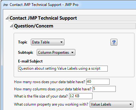 Contact JMP Technical Support Add-in - JMP User Community