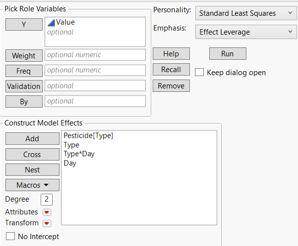 Selecting a test to determine when to end an experiment? - JMP 