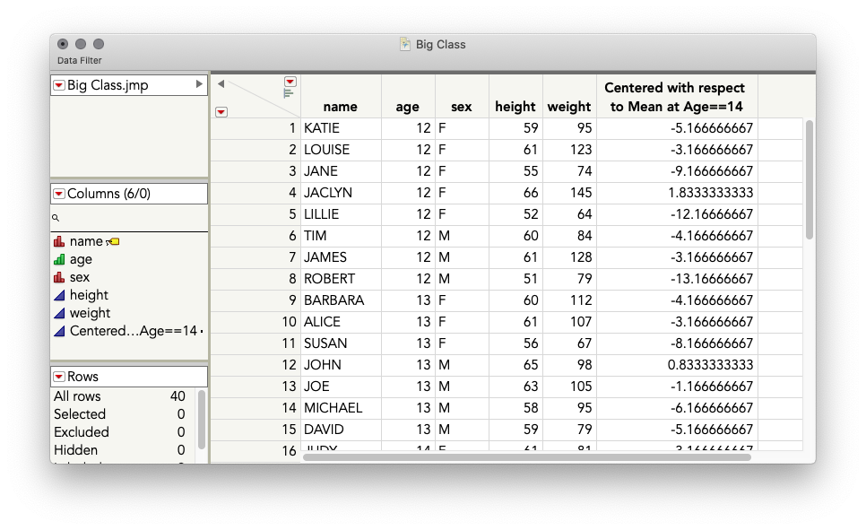 Solved Formula to subtract the average of a subset from a data