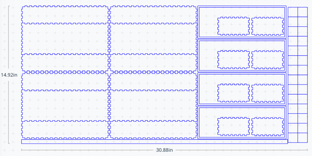 Trial arrangement. Use Inkscape to move and copy the outlines.