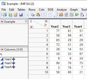 Transposing from WIDE to LONG and a formula question - JMP User Community