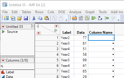 Transposing from WIDE to LONG and a formula question - JMP User Community