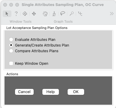 Generate Single Attributes Sampling Plan