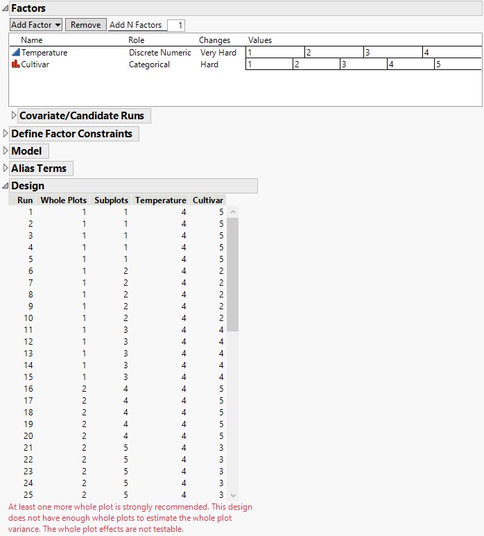 How to code a split plot design in JMP Pro 15 - JMP User Community