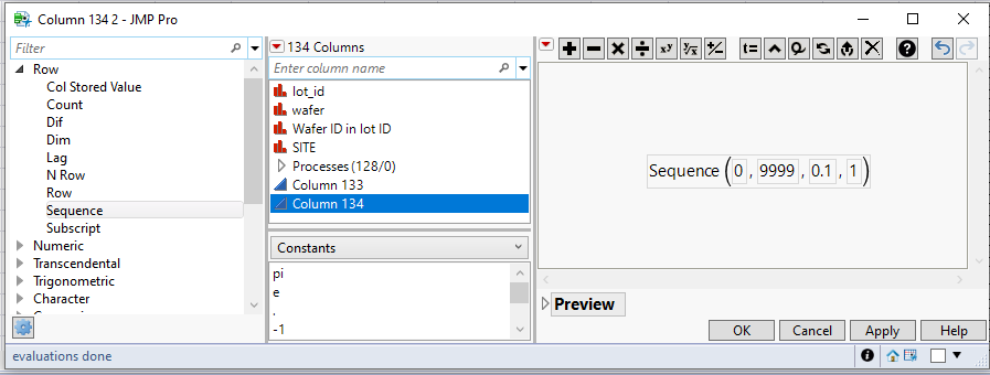 Solved Adding a column and increment each row JMP User Community