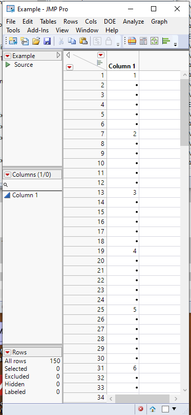 Solved Add Rows question JMP User Community