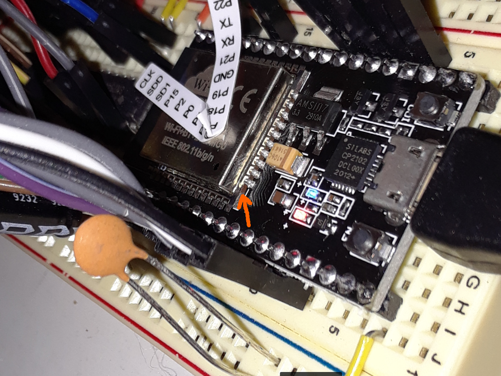 Using the breadboard setup and USB to load the initial program. This one has a minor flaw that doesn't seem to hurt anything.