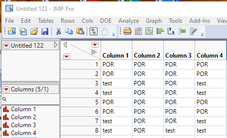 Counting values in each row JMP User Community