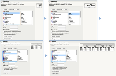 Figure 18B JMP: Descriptive Statistics via Tabulate