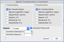 Figure 36 JMP: Transformation