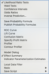 Figure 40 JMP Pro: Fit Model – Contextual Menu in Nominal Logistic Regression report