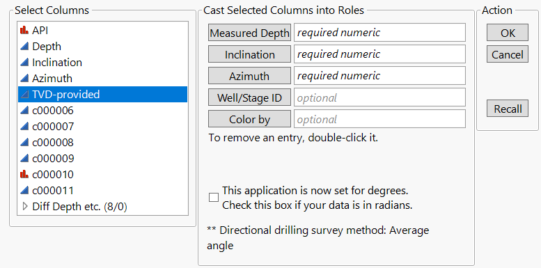 A look at the Well Trace Add-in inputs.