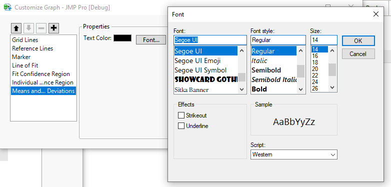 Solved: How do I edit a text that is auto-generated on the plot? - JMP ...