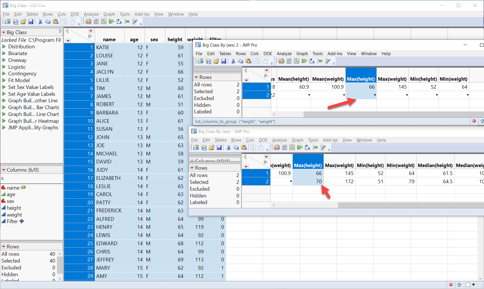 Summary table ignoring weight column in specific conditions (bug?) JMP User Community