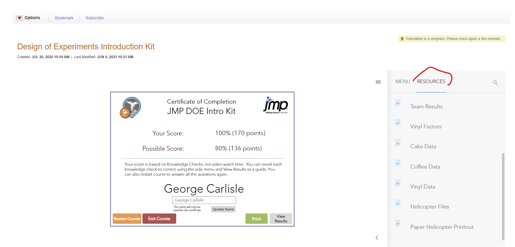 Solved: RE: JMP Elearning Updates - Page 2 - JMP User Community