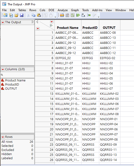 Solved: How can I split text in a column into multiple columns? - JMP User  Community