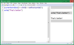 A narrow log is fine; usually I'm just watching for an error message.