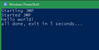 Right-click the .PS1 script on the desktop and ->Run in PowerShell.