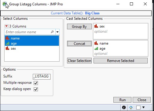 Group Listagg Columns - JMP User Community