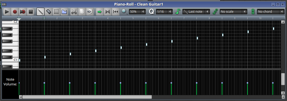 Really low guitar notes at the start of the WAV file