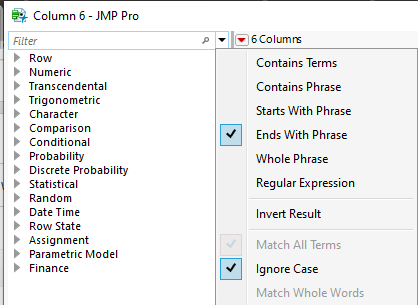 Solved: Missing function column in Calculator Window - JMP User Community