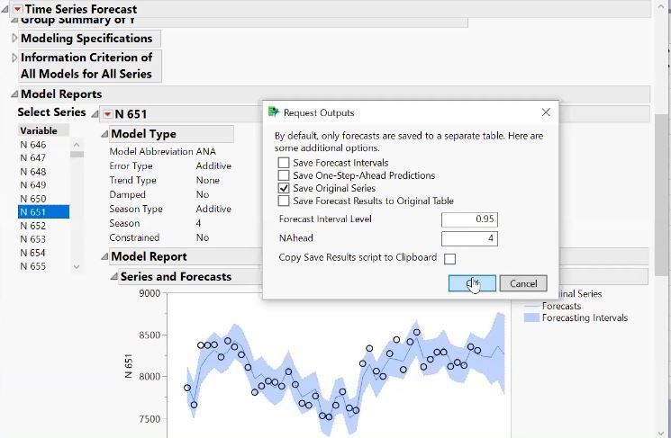 Time Series Forecast - Saving Results