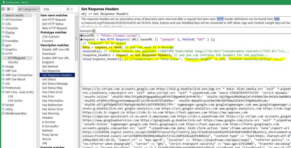 Modified from <<GetResponseHeaders in Scripting Index