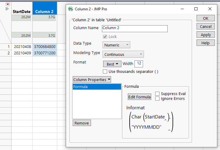 Solved: transform column - JMP User Community