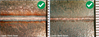 Figure 9 – Optimum preset and weld seam appearance –  The figure shows the upper (left) and lower (right) weld bead facies. The latter are free of the main welding defects.