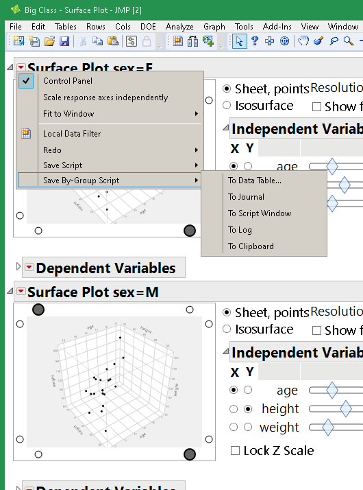 Option to create the script with by group.