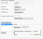 Figure 5: New Column dialog