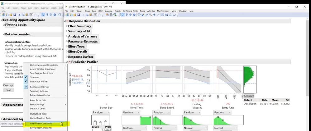 Drag Linear Constraints