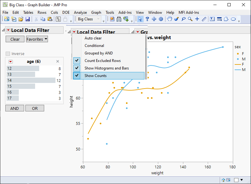 Allow user to select which summary statistic to use in data filters ...