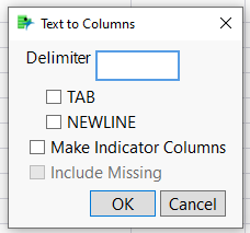 Text To Columns: handle missing data correctly - JMP User Community