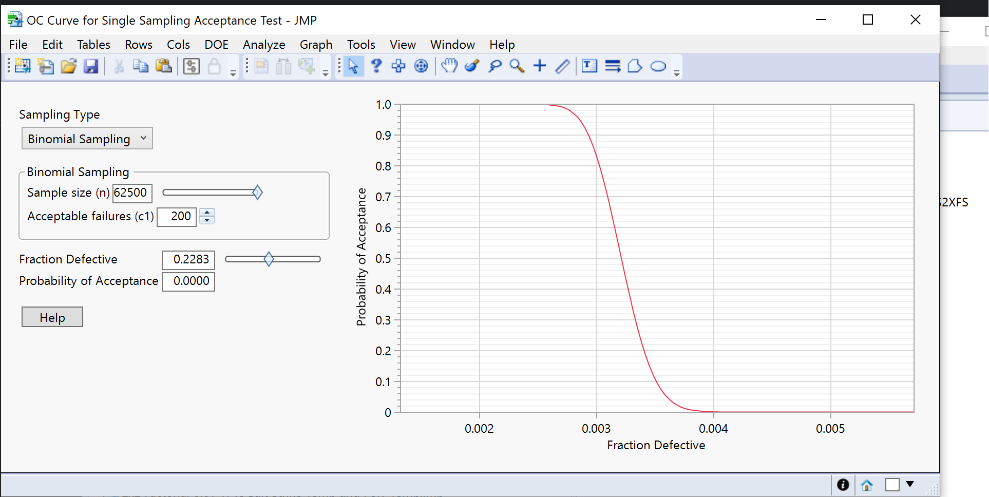 How to fix X Axis Settings for Operating Characteristic Curves - JMP ...