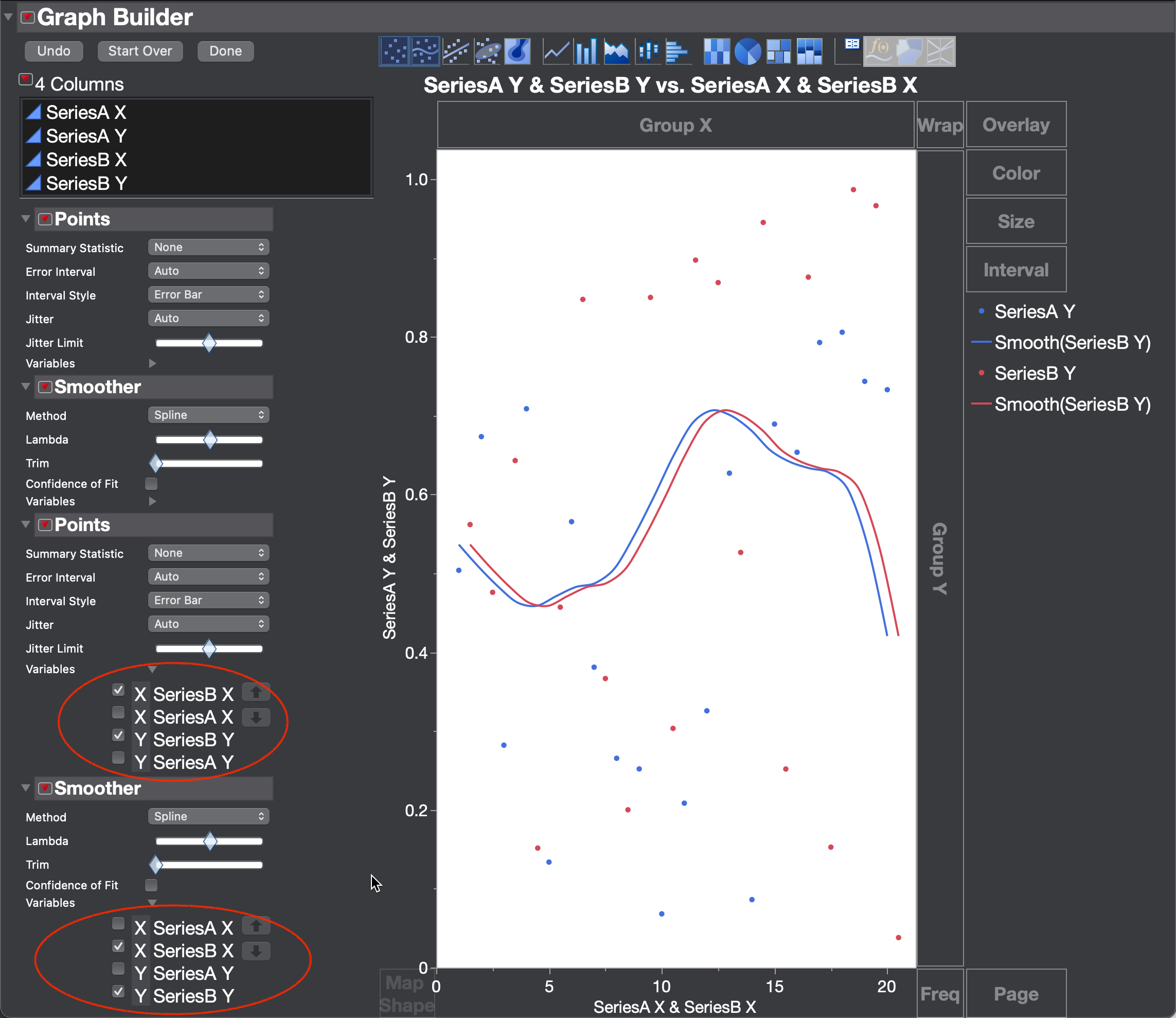 How do I plot multiple XY Series in one graph? - JMP User Community