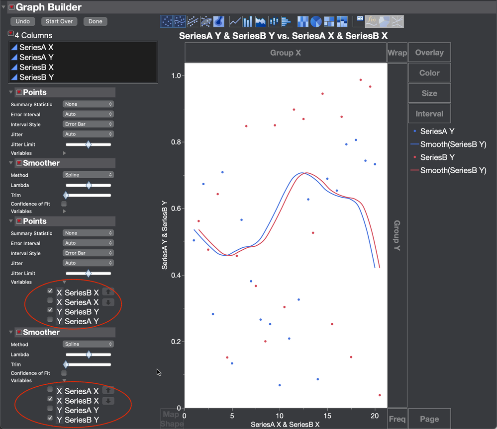 Change the variables for the new elements