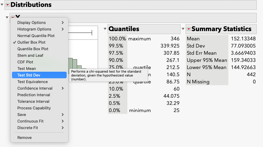 hypothesis test for variance calculator