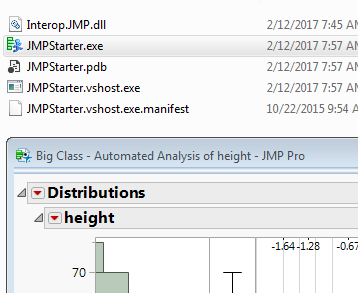 Close the C# app, JMP stays open