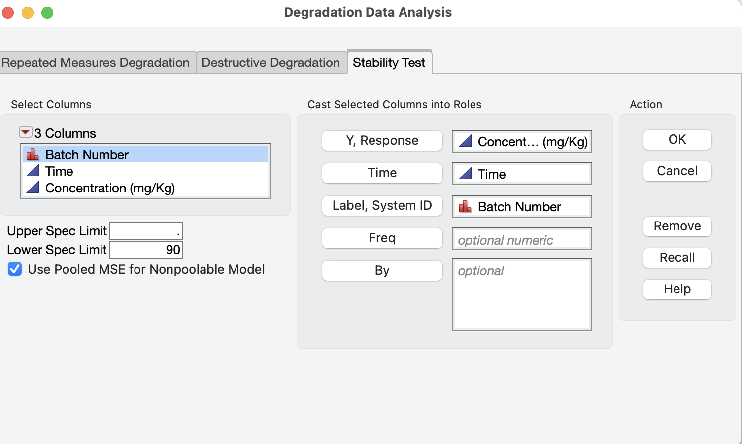 Solved Question about Stability Analysis (ANCOVA) and the pooled MSE