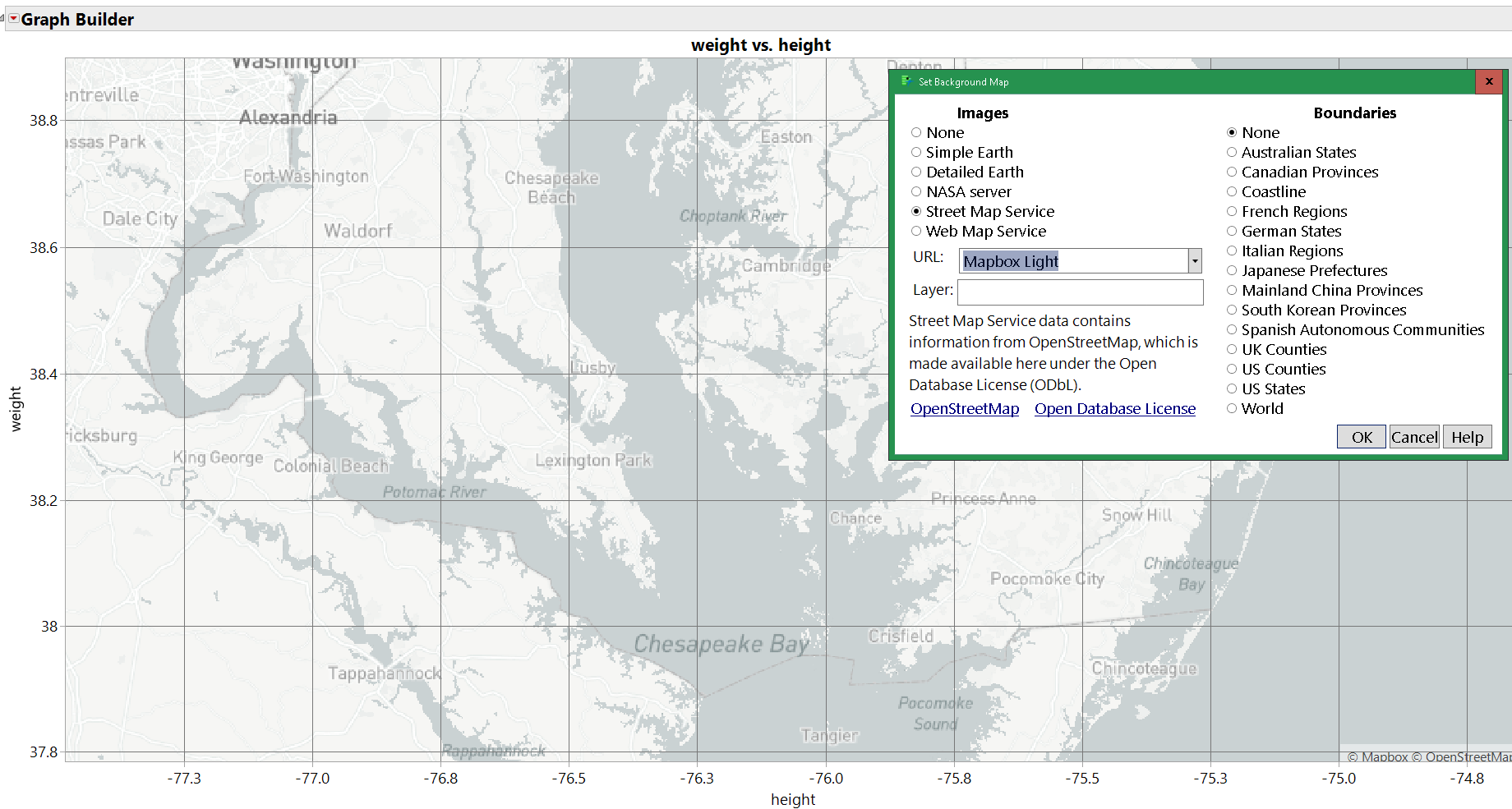 Map file specific for Chesapeake Bay - JMP User Community