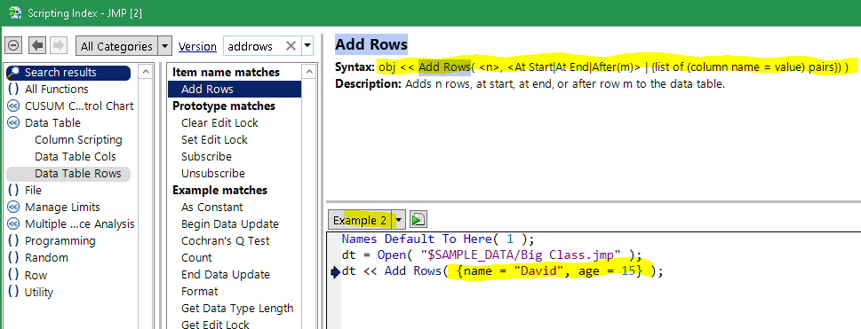 Help->Scripting Index