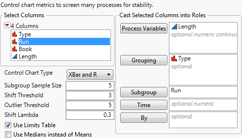 Process Screening Dialog