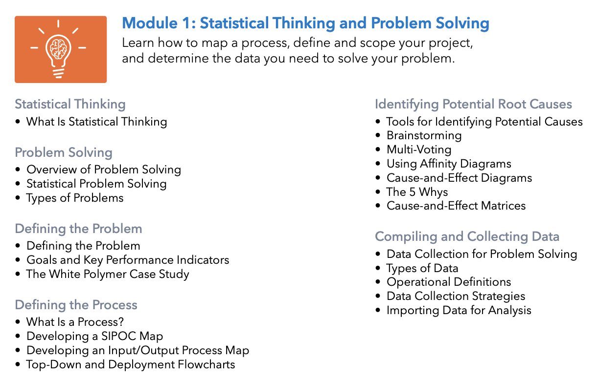 statistical thinking for industrial problem solving jmp
