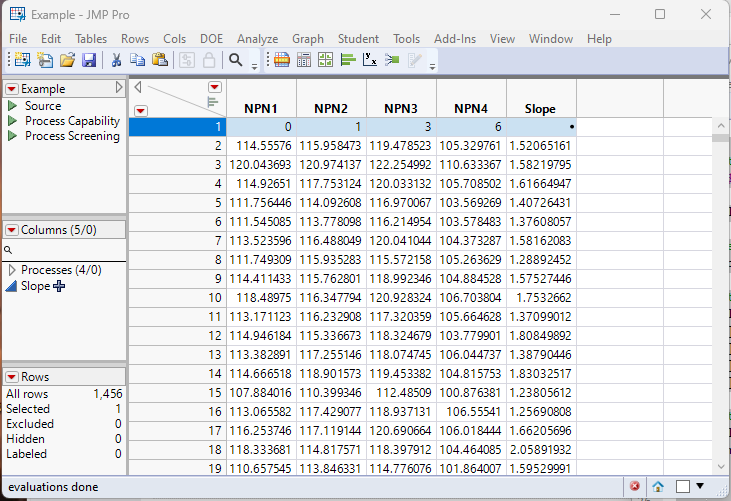 Solved: Fit a model between data set and the generated slope - JMP User ...