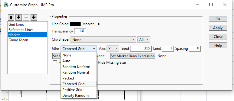 JMP 17 Fit Y by X Points NOT jittered - JMP User Community