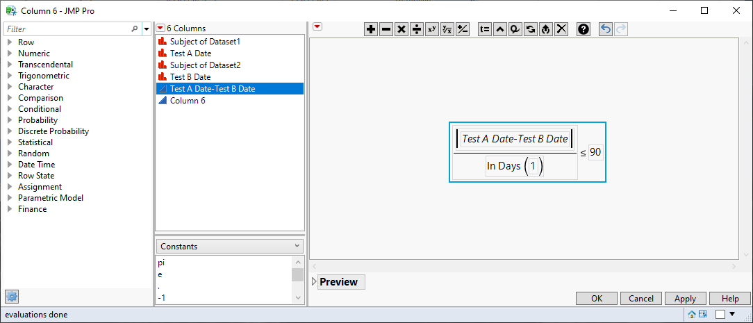date differences in two datasets - JMP User Community