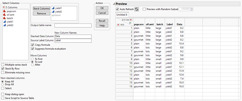 Preview updates to data