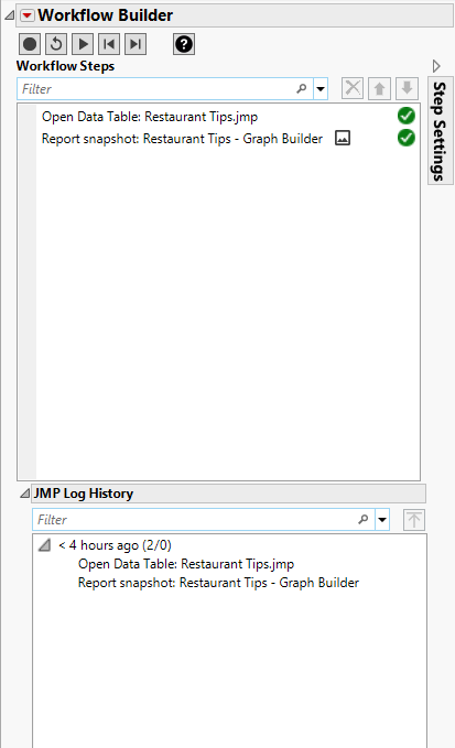Capture a JMP workflow